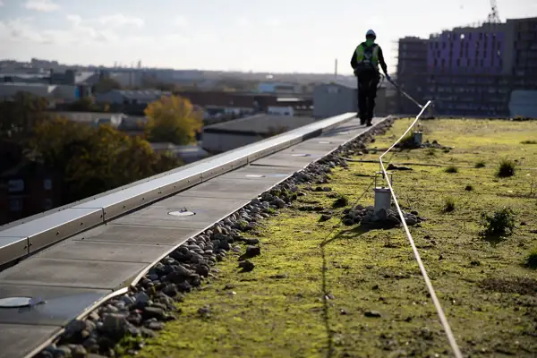 3 Line Rail Safety Railing and Modular Guardrail made from Slip-on Railing Fittings ...