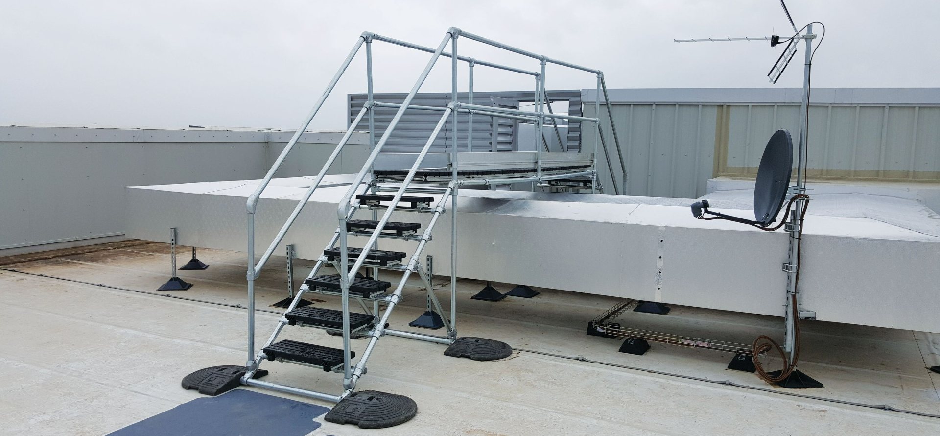 step over platforms| roof crossovers | roof access systems| roof safety system