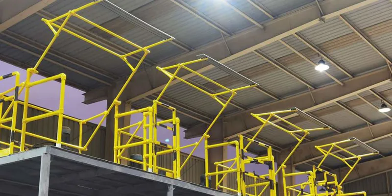 Safety Railing and Modular Guardrail made from Slip-on Railing Fittings ...