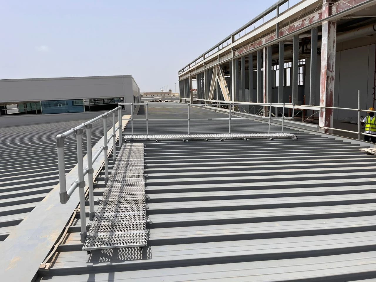 Aluminium Walkway with Guardrails