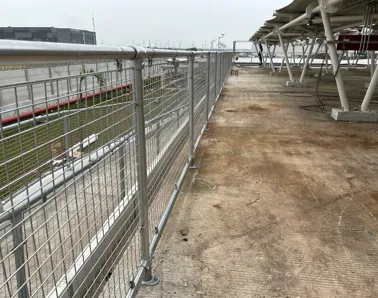 Safety Railings with Mesh Panel